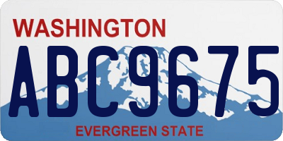 WA license plate ABC9675