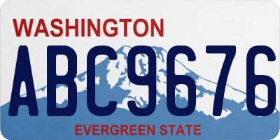 WA license plate ABC9676