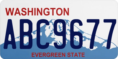 WA license plate ABC9677