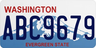 WA license plate ABC9679