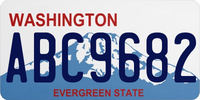 WA license plate ABC9682