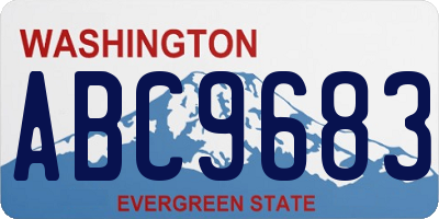 WA license plate ABC9683