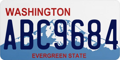 WA license plate ABC9684