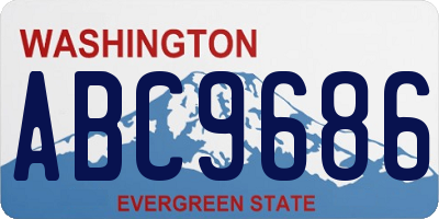 WA license plate ABC9686
