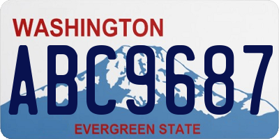 WA license plate ABC9687