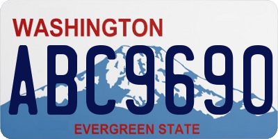WA license plate ABC9690