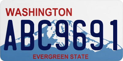WA license plate ABC9691