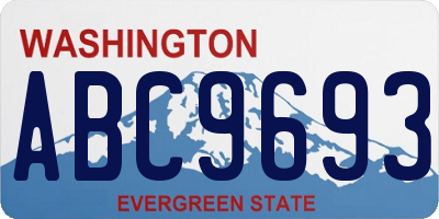 WA license plate ABC9693