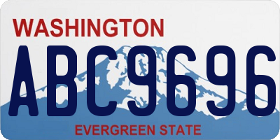 WA license plate ABC9696