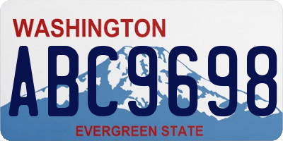 WA license plate ABC9698