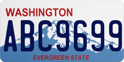 WA license plate ABC9699