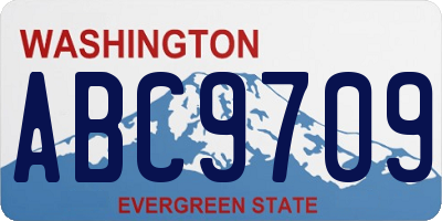 WA license plate ABC9709