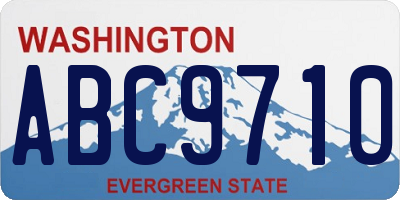 WA license plate ABC9710
