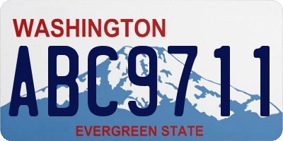 WA license plate ABC9711