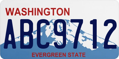 WA license plate ABC9712