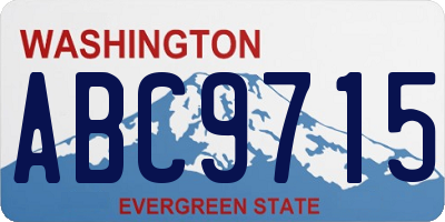 WA license plate ABC9715
