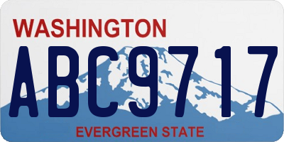 WA license plate ABC9717