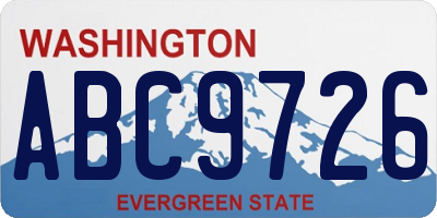 WA license plate ABC9726