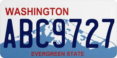 WA license plate ABC9727