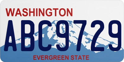 WA license plate ABC9729