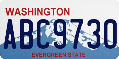 WA license plate ABC9730
