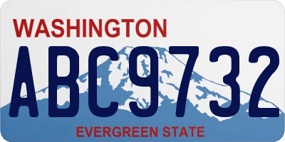 WA license plate ABC9732