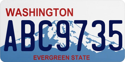 WA license plate ABC9735