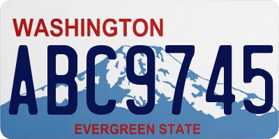 WA license plate ABC9745