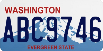 WA license plate ABC9746