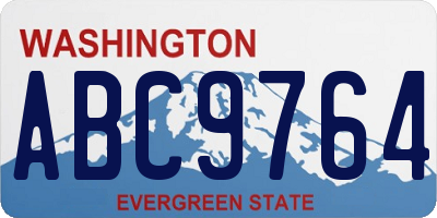 WA license plate ABC9764