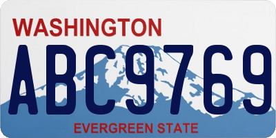 WA license plate ABC9769