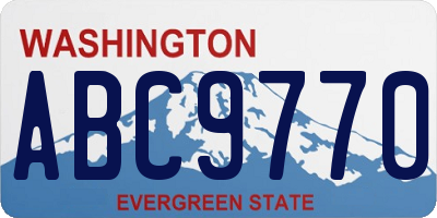 WA license plate ABC9770