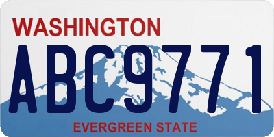 WA license plate ABC9771