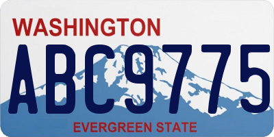 WA license plate ABC9775
