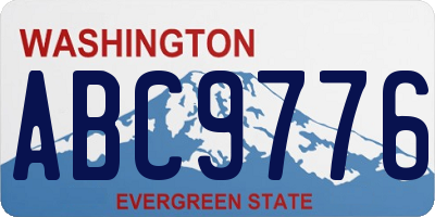 WA license plate ABC9776