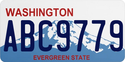 WA license plate ABC9779