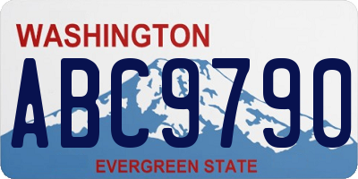 WA license plate ABC9790