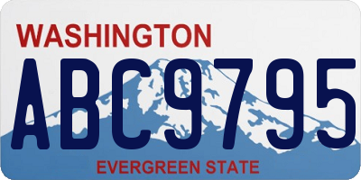 WA license plate ABC9795