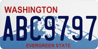 WA license plate ABC9797