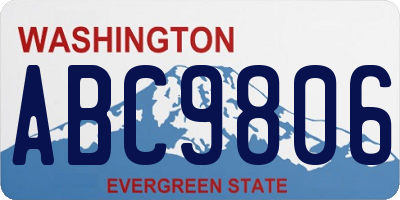 WA license plate ABC9806