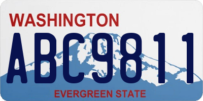 WA license plate ABC9811