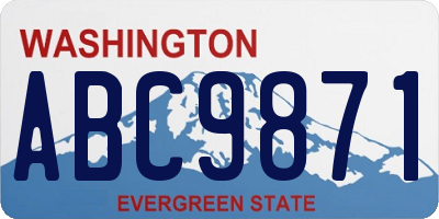 WA license plate ABC9871