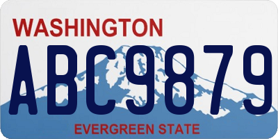 WA license plate ABC9879