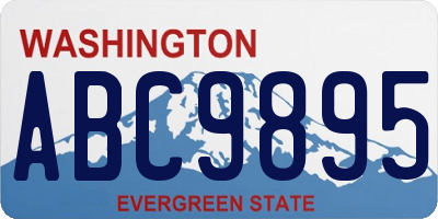 WA license plate ABC9895