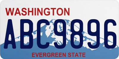 WA license plate ABC9896