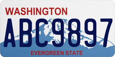 WA license plate ABC9897