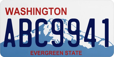 WA license plate ABC9941