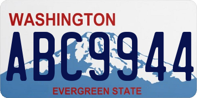 WA license plate ABC9944