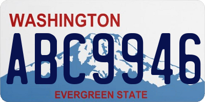 WA license plate ABC9946