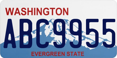 WA license plate ABC9955